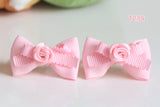Elegant Hair Ties with Rose, pink/ red (T239-T240)