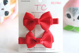School Hair Clips in Red (BS1941)