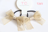 Elegant Gold Tulle Hair Ties (T243)
