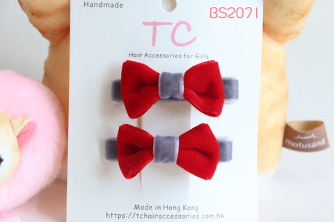 Velvet Hair clip Set for Victoria Kindergarten (winter school uniform) (BS2071)