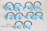 Discount Package of 5 pairs of Hair Ties in Light Blue (BSP14)
