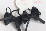 Elegant Tulle School Hair Ties in Black (BS1801)