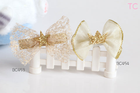 Elegant Gold Hair Bow Hair Clips (BC453-BC454)