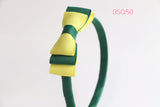 School Headband, Good Hope / Yellow and Forest Green (BSQ50)