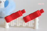 Classic Hair Bow Clips in Red (one pair)(BS2150)
