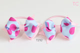 Polka Dot Hair Ties, blue/ green (T232-T233)
