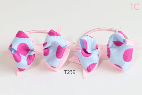 可爱波点橡筋圈(有粉蓝色/粉绿色) (T232-T233)