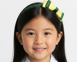 School Headband, Good Hope / Yellow and Forest Green (BSQ50)
