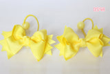 School Hair Ties in Yellow/ Forest Green/ Good Hope School (BS95/ BS98)