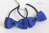 Classic Bow Hair Ties in Royal Blue/ DGJS Hair Ties (BS346)