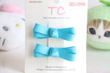 Classic School Hair Clips in Sky Blue/ Maryknoll Convent School(one pair) (BS1059)