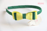 School Headband, Good Hope / Yellow and Forest Green (BSQ50)
