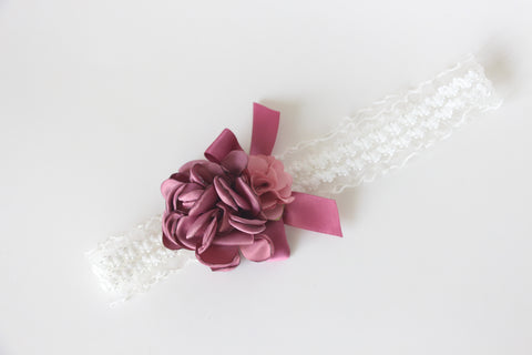 Elegant Purple Flower Baby Headband (BB135）