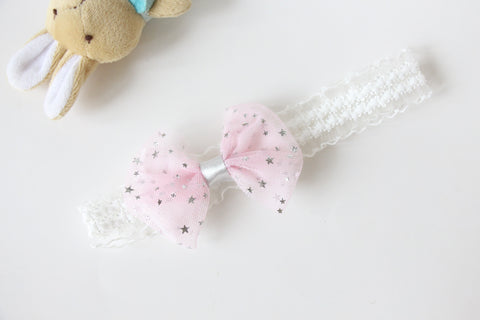 Beautiful Pink Bow Baby Headband (BB145）
