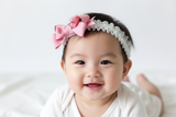 Elegant Pink Bow Baby Headband (BB159)