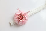 Beautiful Pink Tulle Bow Baby Headband (BB172)