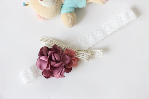 Elegant Purple Flower Baby Headband (BB95)