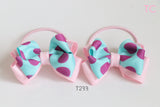 Polka Dot Hair Ties, blue/ green (T232-T233)