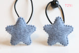 Hair Ties with Demin Stars (T231)
