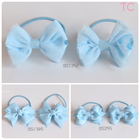 School Hair Accessories, Navy/ Royal Blue/ Light Blue/ DGJS (BS1750)