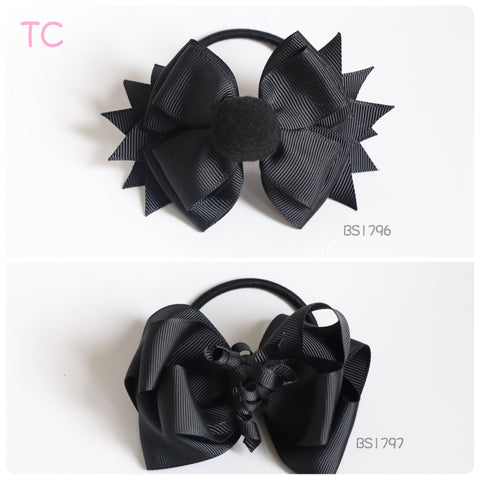 School Hair Accessories, Black (BS1796-BS1797)