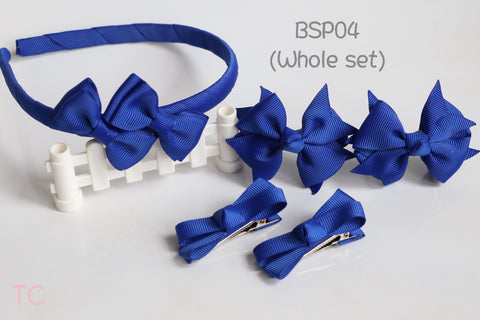 School Hair Accessories, Royal Blue/ DGJS (BSP04)