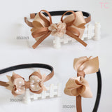 Brown School Hair Accessories, Brown (BSQ263-BSQ265)