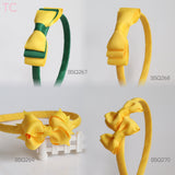 School Hair Accessories, Good Hope / Yellow and Dark Green (BSQ267-BSQ270)