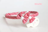 Lovely Gingham Red School Headband(BSQ282)