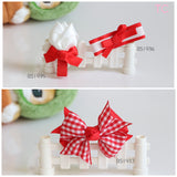 School Hair Clips in Red and White (BS1935-BS1937)