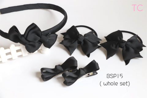 Discount Package of School Hair Accessories Black (BSP15)