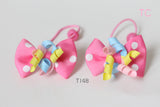 Polka-dot Korker Hair Ties (pink/ purple) (T209, T207, T148)