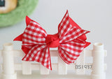 School Hair Clips in Red and White (BS1935-BS1937)