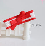 School Hair Clips in Red and White (BS1935-BS1937)
