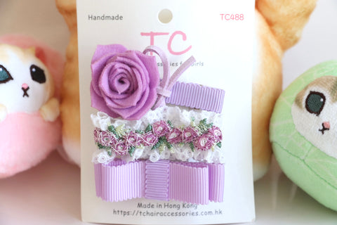 高贵花花头夹(一套三件） (TC488-TC491)