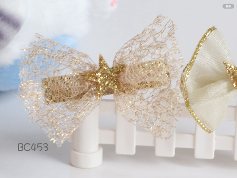 Elegant Gold Hair Bow Hair Clips (BC453-BC454)