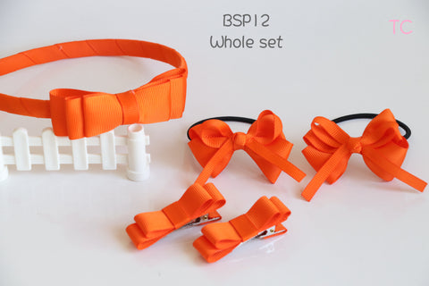 Discount Package of School Hair Accessories, HKUGA Primary School/ St. Mary‘s Canossian School/ Orange (BSP12)