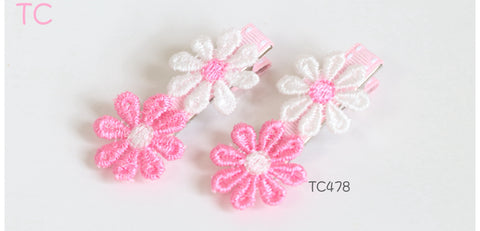 花花头夹(一对） (TC478-TC479)