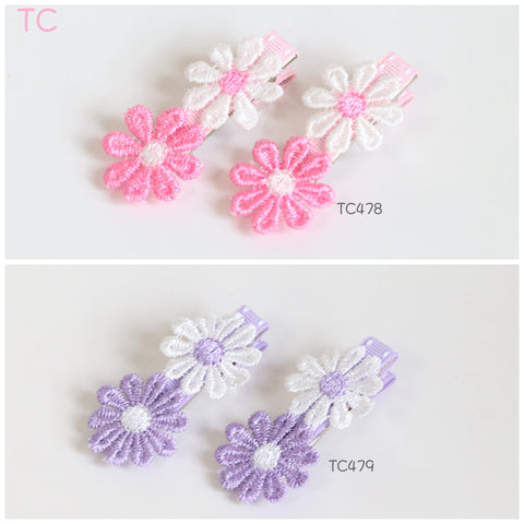 花花头夹(一对） (TC478-TC479)