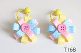 Hair Ties with Button, available in many colors (T227, T206, T213, T137, T168)