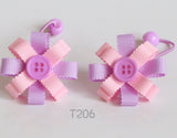 Hair Ties with Button, available in many colors (T227, T206, T213, T137, T168)
