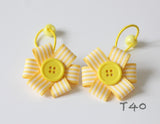 条纹蝴蝶结发圈(彩虹,紫色,纷红色,黄色,红色) (T185, T134, T108, T30, T40, T162)