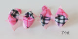 Pretty Gingham Hair Ties (blue, red/ pink)(T119,T160,T98)