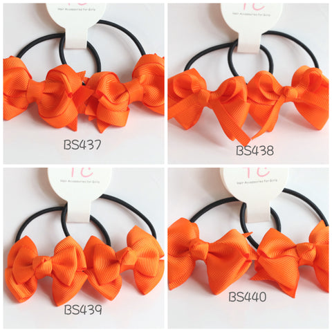 School Hair Ties in Orange, HKUGA Primary School/ St. Mary‘s Canossian School (BS437-BS440)