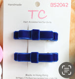 宝蓝色丝绒学校发夹 (BS2039-BS2042)
