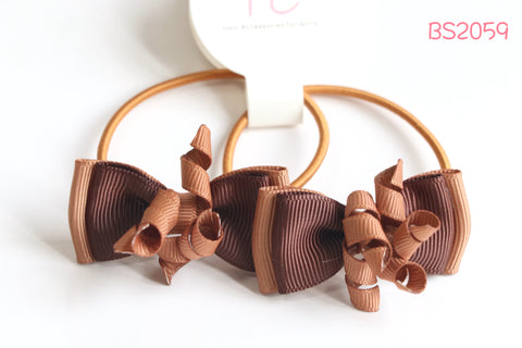 Brown School Hair Ties (BS2059)