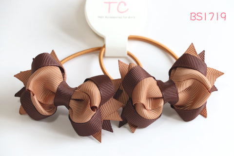 Brown School Hair Ties (BS1719)