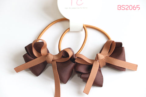 Brown School Hair Ties (BS2065)