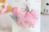 Sequin Unicorn Hair Clip for girls (purple/ red) (TC353/ TC355)