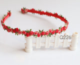 Classic Flower Headband(purple/ yellow/ red) (Q224/Q225/Q226)